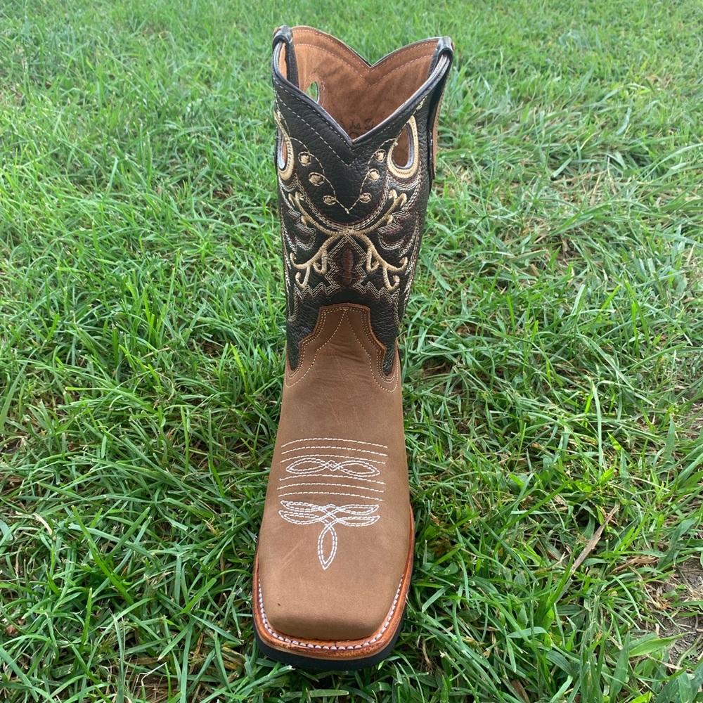Ladies Western Rodeo Cowgirl Square Toe Boots Hazel Color Hand made in Mexico - Picture 2 of 7